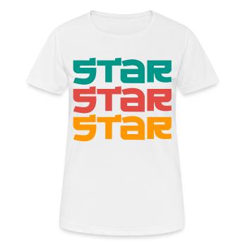 Superstar Star, Starlets und Stars - Frauen T-Shirt atmungsaktiv - Weiß - Vorne - AI Model Female 172 dark (172cm)