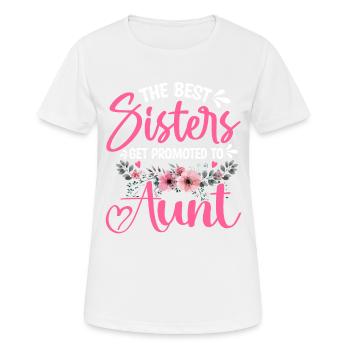 Promoted to Aunt Baby Pregnancy Announcement - Frauen T-Shirt atmungsaktiv - Weiß - Vorne - AI Model Female 172 dark (172cm)