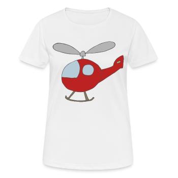 hubschrauber - Frauen T-Shirt atmungsaktiv - Weiß - Vorne - AI Model Female 172 dark (172cm)