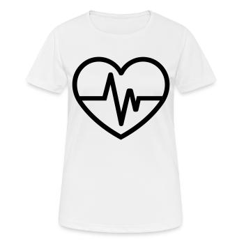 heartbeat - Women's Breathable T-Shirt - white - Front - AI Model Female 172 dark (172cm)
