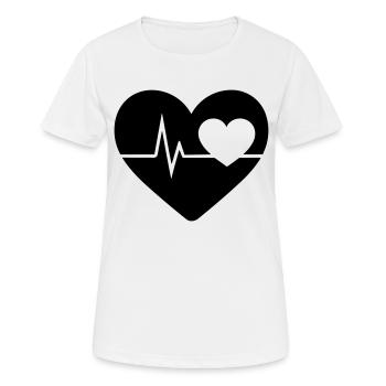 heartbeat - Women's Breathable T-Shirt - white - Front - AI Model Female 172 dark (172cm)