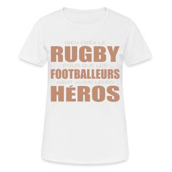 Rugby, rugby sport, rugby humour, rugby - Women's Breathable T-Shirt - white - Front - AI Model Female 172 dark (172cm)