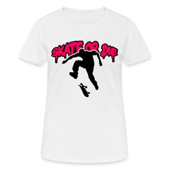Skate Or Die - Women's Breathable T-Shirt - white - Front - AI Model Female 172 dark (172cm)