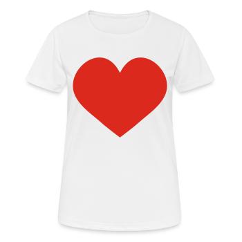 amour - T-shirt respirant Femme - blanc - Devant - AI Model Female 172 dark (172cm)