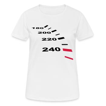 tacho - Frauen T-Shirt atmungsaktiv - Weiß - Vorne - AI Model Female 172 dark (172cm)