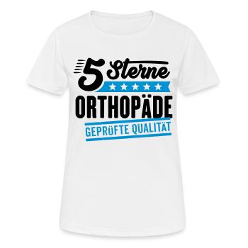 5Sterne Orthopäde - Frauen T-Shirt atmungsaktiv - Weiß - Vorne - AI Model Female 172 dark (172cm)
