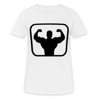 bodybuilding_20 - Frauen T-Shirt atmungsaktiv - Weiß - Vorne - AI Model Female 172 dark (172cm)