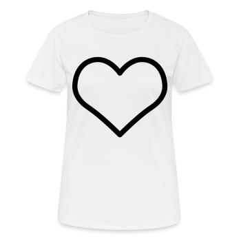Corazone Liebe Herz Herz Liebe amor valentine - Frauen T-Shirt atmungsaktiv - Weiß - Vorne - AI Model Female 172 dark (172cm)
