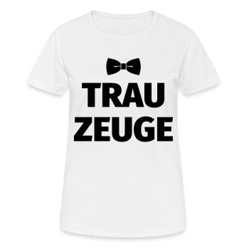 Trauzeuge Fliege - Frauen T-Shirt atmungsaktiv - Weiß - Vorne - AI Model Female 172 dark (172cm)