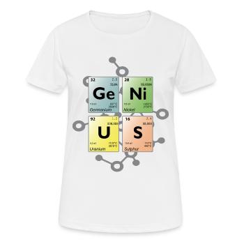 Tableau périodique genius 4 - T-shirt respirant Femme - blanc - Devant - AI Model Female 172 dark (172cm)