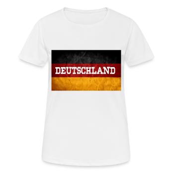 ALLEMAGNE - T-shirt respirant Femme - blanc - Devant - AI Model Female 172 dark (172cm)