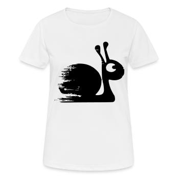 escargot turbo - T-shirt respirant Femme - blanc - Devant - AI Model Female 172 dark (172cm)