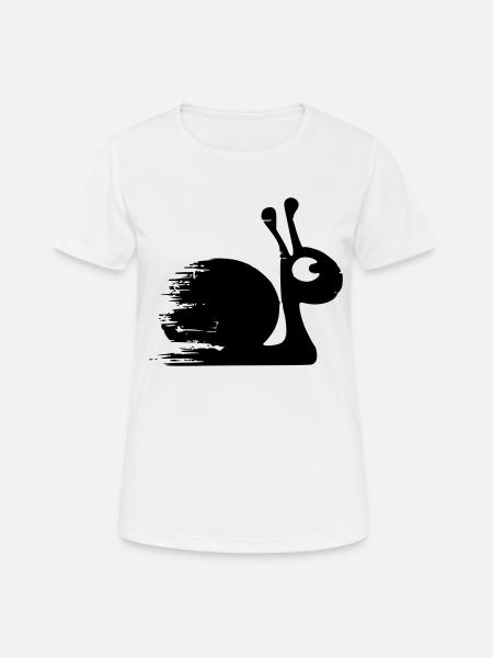 escargot turbo - T-shirt respirant Femme - blanc