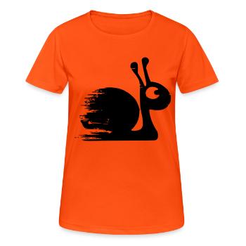 turbo schnecke - Frauen T-Shirt atmungsaktiv - Neonorange - Vorne - AI Model Female 172 dark (172cm)