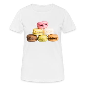 Macarons - Frauen T-Shirt atmungsaktiv - Weiß - Vorne - AI Model Female 172 dark (172cm)