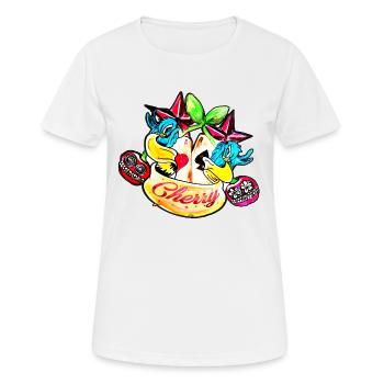 Cherry Rockabilly - Frauen T-Shirt atmungsaktiv - Weiß - Vorne - AI Model Female 172 dark (172cm)