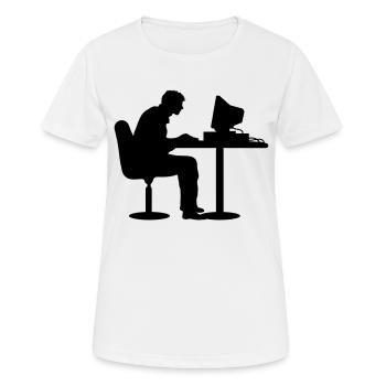 Geek - Women's Breathable T-Shirt - white - Front - AI Model Female 172 dark (172cm)