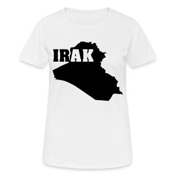 Irak (ID: 002004) - T-shirt respirant Femme - blanc - Devant - AI Model Female 172 dark (172cm)