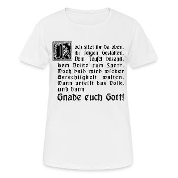 grâce à Dieu ★ ★ vecteur de propagation Esprit - T-shirt respirant Femme - blanc - Devant - AI Model Female 172 dark (172cm)