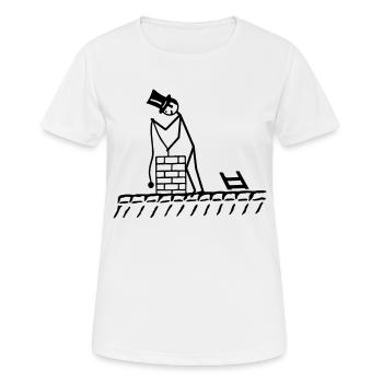 Schornsteinfeger - Frauen T-Shirt atmungsaktiv - Weiß - Vorne - AI Model Female 172 dark (172cm)