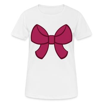 ruban rose shoen huebsch girl maedch - T-shirt respirant Femme - blanc - Devant - AI Model Female 172 dark (172cm)