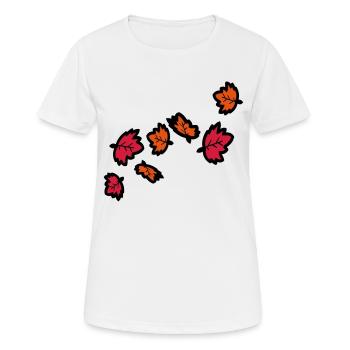 Feuilles d'érable automne - T-shirt respirant Femme - blanc - Devant - AI Model Female 172 dark (172cm)