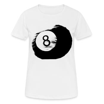 boule de billard - T-shirt respirant Femme - blanc - Devant - AI Model Female 172 dark (172cm)
