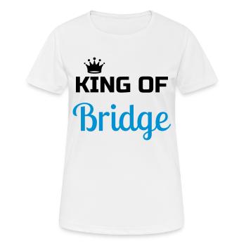 bridge / bridgeur / bridgeuse / cartes - T-shirt respirant Femme - blanc - Devant - AI Model Female 172 dark (172cm)