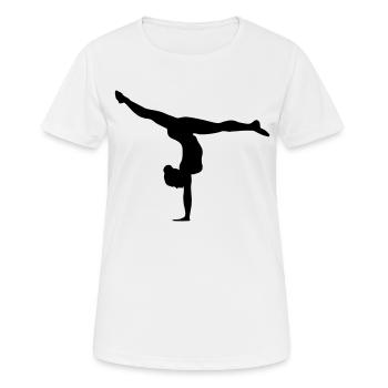 Turnerin, Turnen - Frauen T-Shirt atmungsaktiv - Weiß - Vorne - AI Model Female 172 dark (172cm)