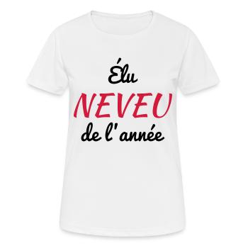 Niece Nephew Nichte Neffe Nièce Neveu Baby - Women's Breathable T-Shirt - white - Front - AI Model Female 172 dark (172cm)