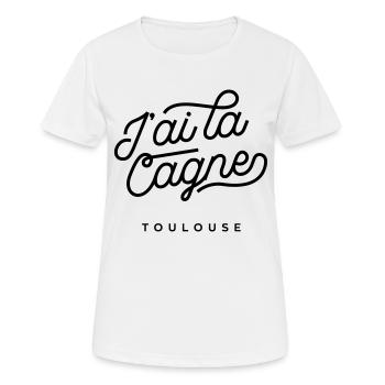 Ich habe die Cagne - Toulouse. - Frauen T-Shirt atmungsaktiv - Weiß - Vorne - AI Model Female 172 dark (172cm)