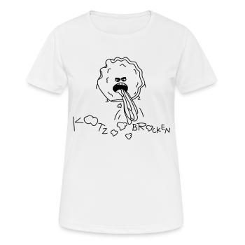 Rebell Kotzbrocken (b) - Frauen T-Shirt atmungsaktiv - Weiß - Vorne - AI Model Female 172 dark (172cm)