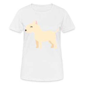 bull terrier - Women's Breathable T-Shirt - white - Front - AI Model Female 172 dark (172cm)
