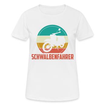 Schwalbe Schwalbenfahrer DDR simson mofa Geschenk - Frauen T-Shirt atmungsaktiv - Weiß - Vorne - AI Model Female 172 dark (172cm)