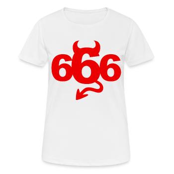 Devil 666 - Women's Breathable T-Shirt - white - Front - AI Model Female 172 dark (172cm)