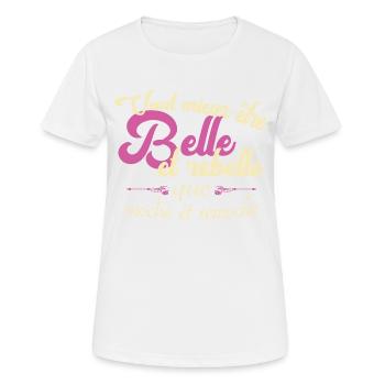 Vaut mieux être belle et rebelle que moche... - T-shirt respirant Femme - blanc - Devant - AI Model Female 172 dark (172cm)