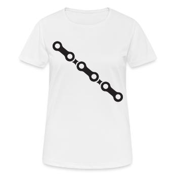 Bicycle chain - Women's Breathable T-Shirt - white - Front - AI Model Female 172 dark (172cm)