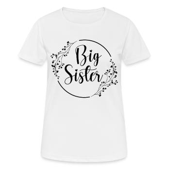 Große Schwester - Frauen T-Shirt atmungsaktiv - Weiß - Vorne - AI Model Female 172 dark (172cm)