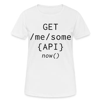 Api programming informatic gift saying - Women's Breathable T-Shirt - white - Front - AI Model Female 172 dark (172cm)