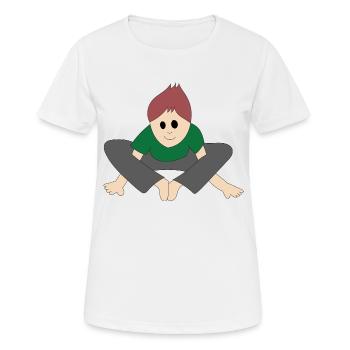Yoga pose die Schildkröte - Frauen T-Shirt atmungsaktiv - Weiß - Vorne - AI Model Female 172 dark (172cm)