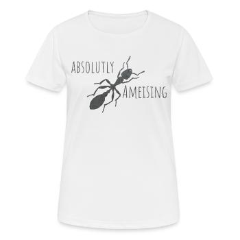 Ameise - Frauen T-Shirt atmungsaktiv - Weiß - Vorne - AI Model Female 172 dark (172cm)