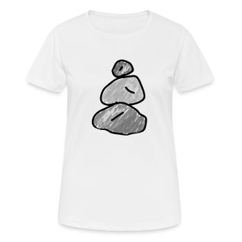 Pierres - T-shirt respirant Femme - blanc - Devant - AI Model Female 172 dark (172cm)
