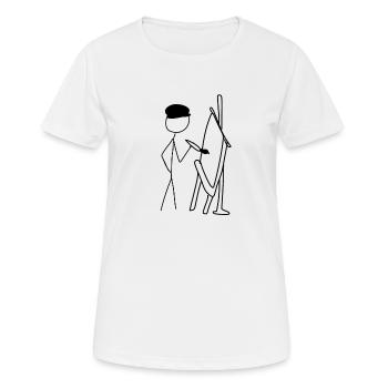 artist draughtsman - Women's Breathable T-Shirt - white - Front - AI Model Female 172 dark (172cm)