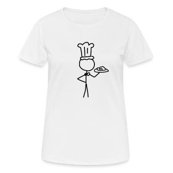 Koch kochen - Frauen T-Shirt atmungsaktiv - Weiß - Vorne - AI Model Female 172 dark (172cm)