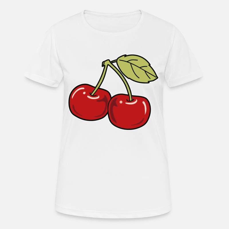 Cherry - Women's Breathable T-Shirt - white