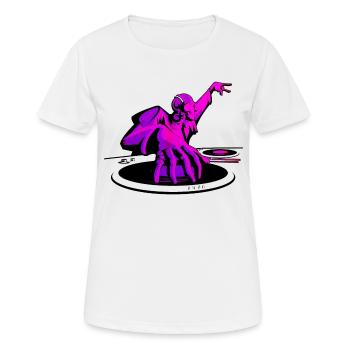 disc jockey - Women's Breathable T-Shirt - white - Front - AI Model Female 172 dark (172cm)