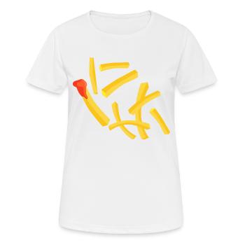 Frites au ketchup - T-shirt respirant Femme - blanc - Devant - AI Model Female 172 dark (172cm)