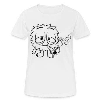 Süßes kiffendes Monster - Frauen T-Shirt atmungsaktiv - Weiß - Vorne - AI Model Female 172 dark (172cm)