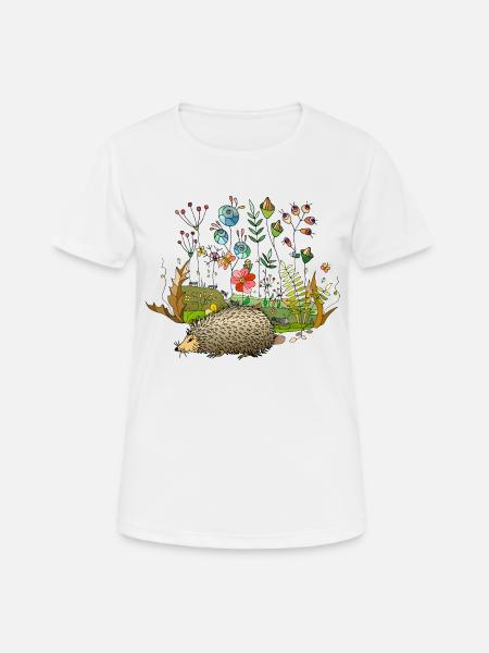 Hérisson - T-shirt respirant Femme - blanc