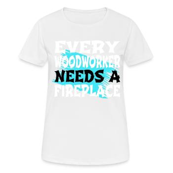 logging joke job blogger humor - Frauen T-Shirt atmungsaktiv - Weiß - Vorne - AI Model Female 172 dark (172cm)